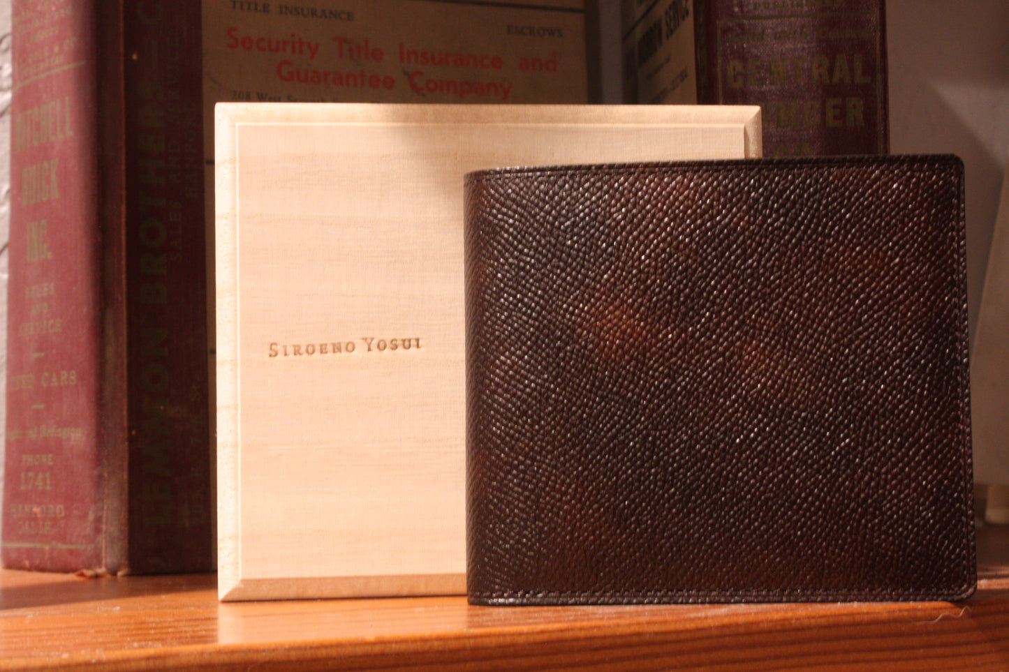 Tan Grained Calfskin Wallet